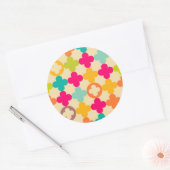  middeleeuws rosettenpatroon ronde sticker (Envelop)