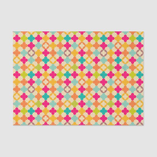  middeleeuws rosettenpatroon tissuepapier (Voorkant)