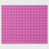 Middeleeuws  roze bloemmotief cadeaupapier (Vlak)