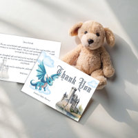 Middeleeuws schattig blauw baby draak baby shower