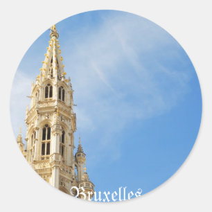middeleeuws stadhuis in Brussel Ronde Sticker