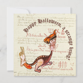 Middeleeuws Surrealistisch Halloween Feestdagenkaart