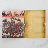 MIDDELEEUWS TOERNOOI, STRIJDENDE RIDDERS EN JONKVR KAART (Binnen)