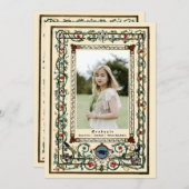  "middeleeuws" verlicht Afstuderen Kaart (Voorkant / Achterkant)