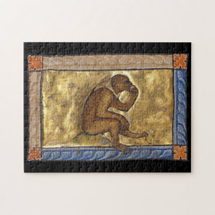 Middeleeuwse Bestiaire Aap 1270 Legpuzzel
