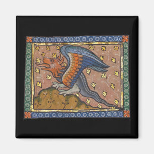 Middeleeuwse Bestiaire Draak 1270 Magneet