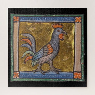 Middeleeuwse Bestiaire Haan c. 1270 Legpuzzel