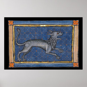 Middeleeuwse Bestiary Hyena c. 1270 Poster
