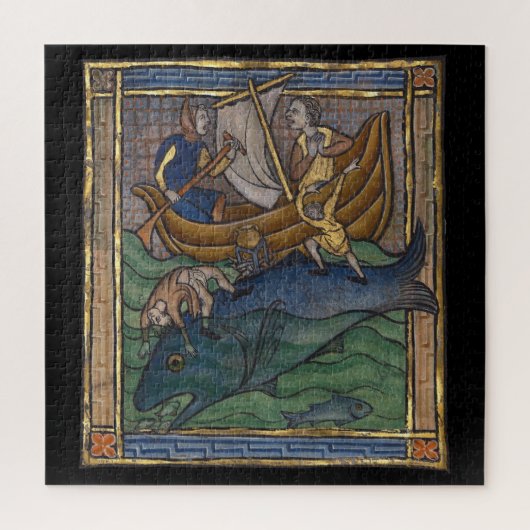 Middeleeuwse Bestiary Whale 1270 Legpuzzel (Verticaal)