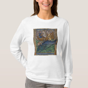Middeleeuwse Bestiary Whale 1270 T-shirt