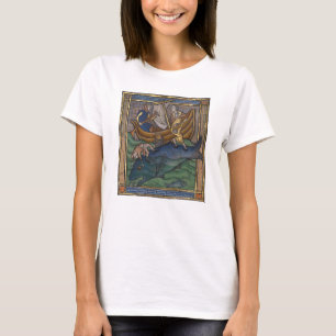 Middeleeuwse Bestiary Whale 1270 T-shirt
