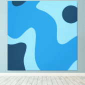 Middeleeuwse blauwe diepzeebodem Abstract Design C Canvas Afdruk (Insitu (Houten vloer))