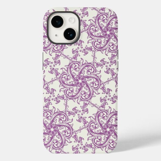 middeleeuwse bloem patroon telefoon geval Case-Mate iPhone case (Achterkant)