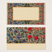 Middeleeuwse bloemen visitekaartje (Voorkant /achterkant)