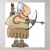 Middeleeuwse Boogschutter Krijger Grappige Ridder Poster (Voorkant)