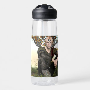 Middeleeuwse Bos Prins Fantasie Portret Waterfles