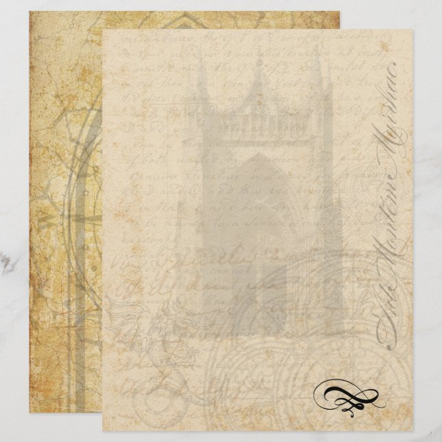 Middeleeuwse Briefhoofd - Palimpsest (Voorkant / Achterkant)