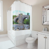 Middeleeuwse brug in Zubiri Douchegordijn (In situ)