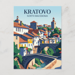 Middeleeuwse Bruggen en Torens Noord-Macedonië Briefkaart
