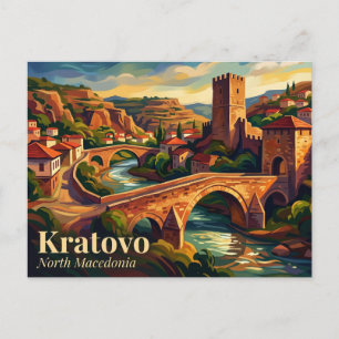 Middeleeuwse Bruggen en Torens Noord-Macedonië Briefkaart