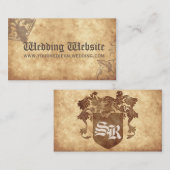 Middeleeuwse bruiloft website Kaart (Voorkant / Achterkant)