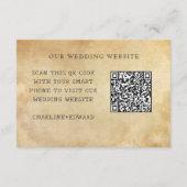 Middeleeuwse bruiloft website | RSVP QR-code Informatiekaartje (Achterkant)