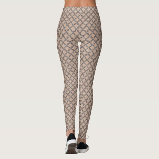 Middeleeuwse Chainmail Silver Pattern Leggings (Achterkant)