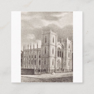 Middeleeuwse Christelijke Kerk Vierkante Visitekaartje