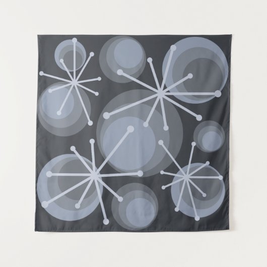 Middeleeuwse cirkels Starbursts Slate Wandkleed (Voorkant (horizontaal))