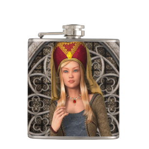Middeleeuwse Dame Heupfles