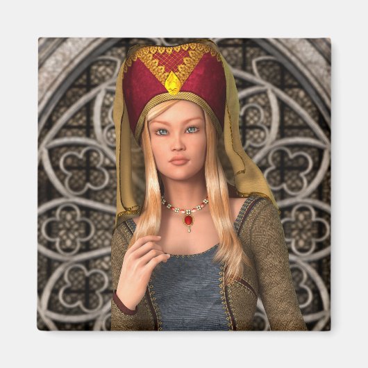 Middeleeuwse Dame Magneet (Voorkant)