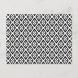 Middeleeuwse diamanten - zwart-wit briefkaart