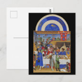 Middeleeuwse Dierenriem Januari Steenbok & Briefkaart (Voorkant / Achterkant)