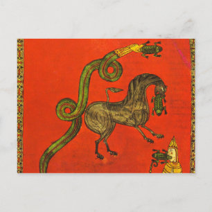 Middeleeuwse draak briefkaart