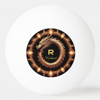 🐉 Middeleeuwse Draken Crest Naam Ring Frame Emble Pingpongballen
