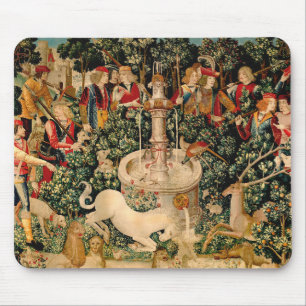 Middeleeuwse Eenhoorn Wandtapijten Print: Met Cloi Muismat