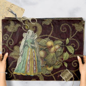 Middeleeuwse elegantie met gouden borduurwerk deco tissuepapier