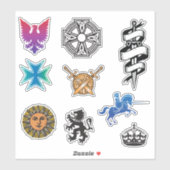 Middeleeuwse en renaissance variëteit sticker (Vel)