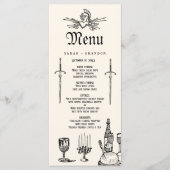 Middeleeuwse Fantasy bruiloft Menu (Voorkant)