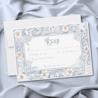 Middeleeuwse Fantasy Frame Blauw Goud Etsen Bruilo
