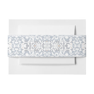 Middeleeuwse Fantasy Frame Blauw Goud Etst Borduur Uitnodigingen Wikkel