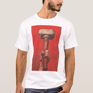 Middeleeuwse Fantasy Hand Holding Mace T-shirt