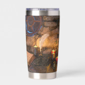 Middeleeuwse Fantasy Tovenaarsstudeerkamer Geïsoleerde Drinkbeker (Achterkant)