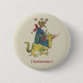 Middeleeuwse "Fashionista" Button (Voorkant)
