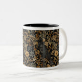 Middeleeuwse Floral Raven Mok - Middeleeuwse Bloem (Voorkant rechts)