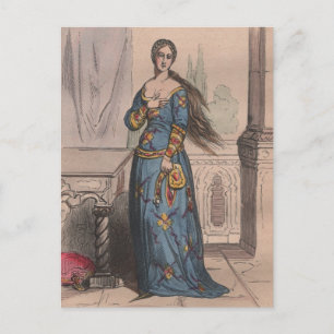 Middeleeuwse Franse kleding onder Karel VI Briefkaart