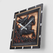 Middeleeuwse Fray: Burn Art Choice Vierkante Klok (Hoek)