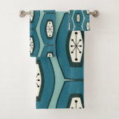 Middeleeuwse Funky Chain Turquoise Bad Handdoek (Insitu)