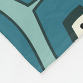 Middeleeuwse Funky Chain Turquoise Fleece Deken (Hoek)