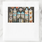 Middeleeuwse glas-in-loodraam, Holland Rechthoekige Sticker (Tas)